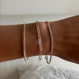 Set of 3 Sterling Silver Bracelets